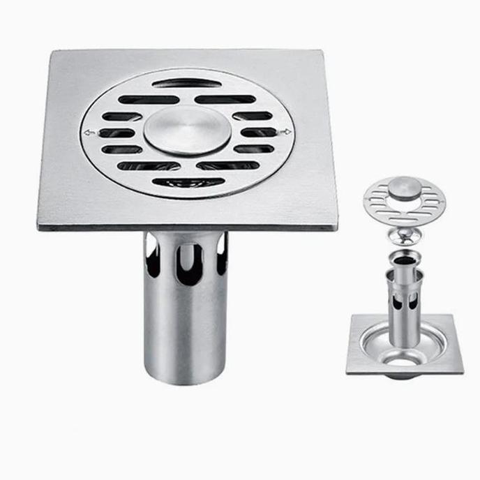 GHURDI Sargot Smart Floor Drain Stainless Steel Anti Banjir Anti Bau Anti Kecoa Saringan Got Kamar M