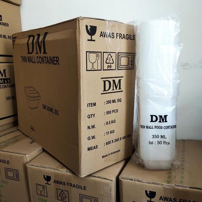 Thinwall Dm Square 350 Ml Sq - Persegi Tinggi 350Ml Sq - 500 Set