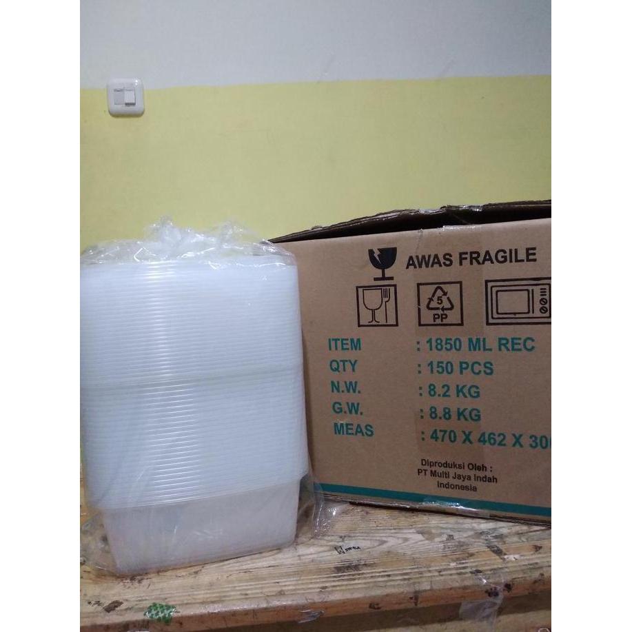 Thinwall Dm Panjang 1850 Ml - 1850 Rec Food Container - Isi 150 Pcs