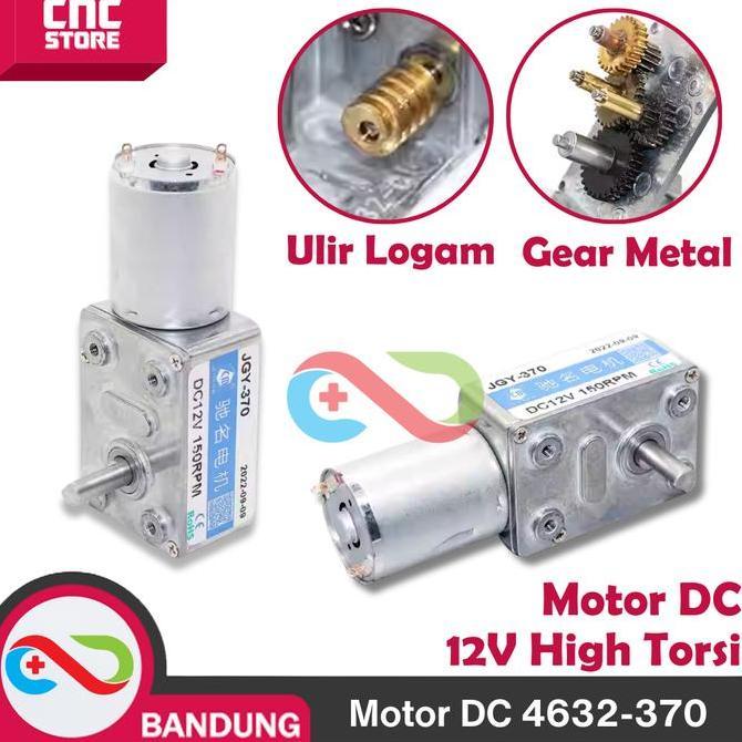 MOTOR DC DINAMO GEAR BOX 12V 4632-370 HIGH TORQUE LOW SPEED GEARBOX
