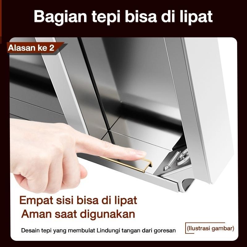 Ecoiron Studio Sus 304 Rak Dinding Dapur Stainless Steel Rak Oven Microwave Rak Bumbu Rak Dinding