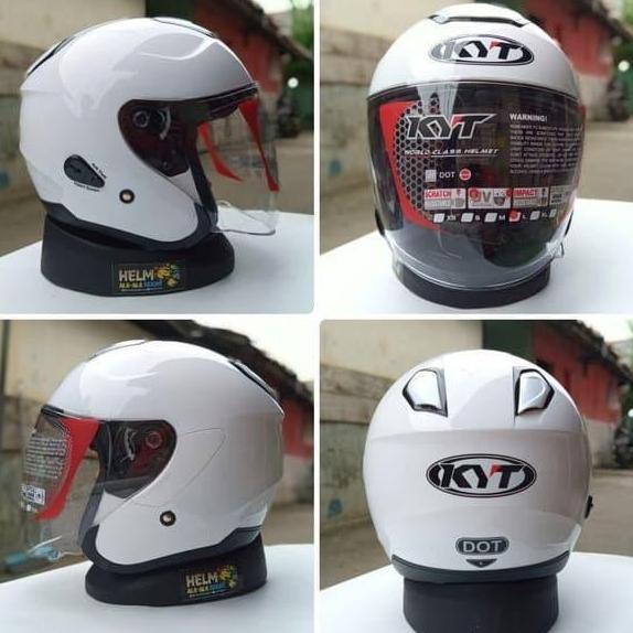 HELM KYT KYOTO PUTIH GLOSI ORIGINAL