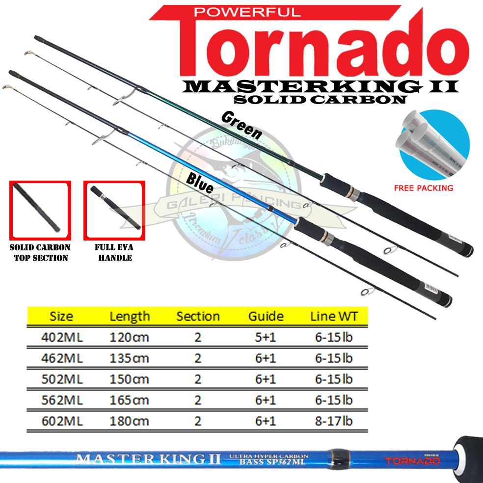 Joran Pancing Tornado Master King II 120 135 150 165 180cm 6-15lb 8-17lb Solid Carbon