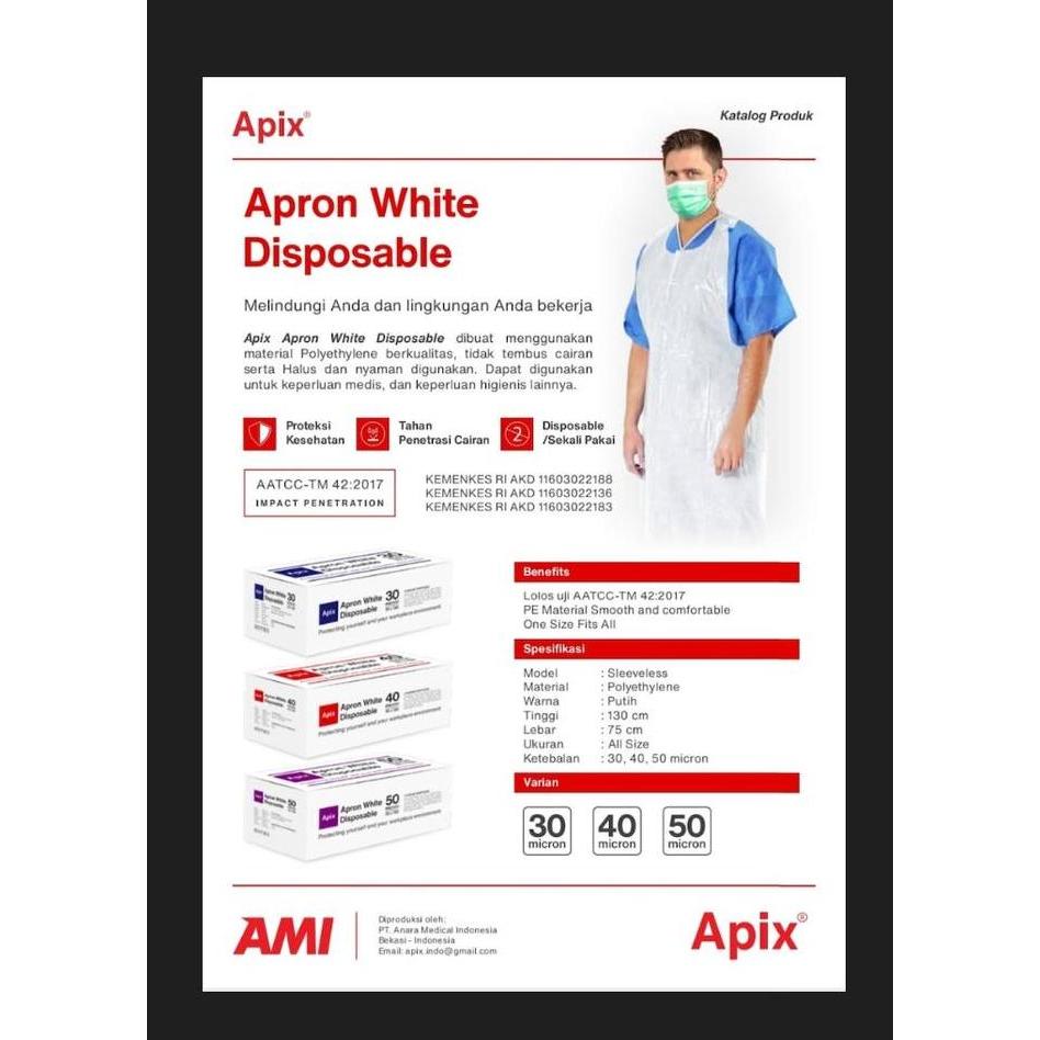 Ready / Apron Plastik / Celemek plastik / Apron medis