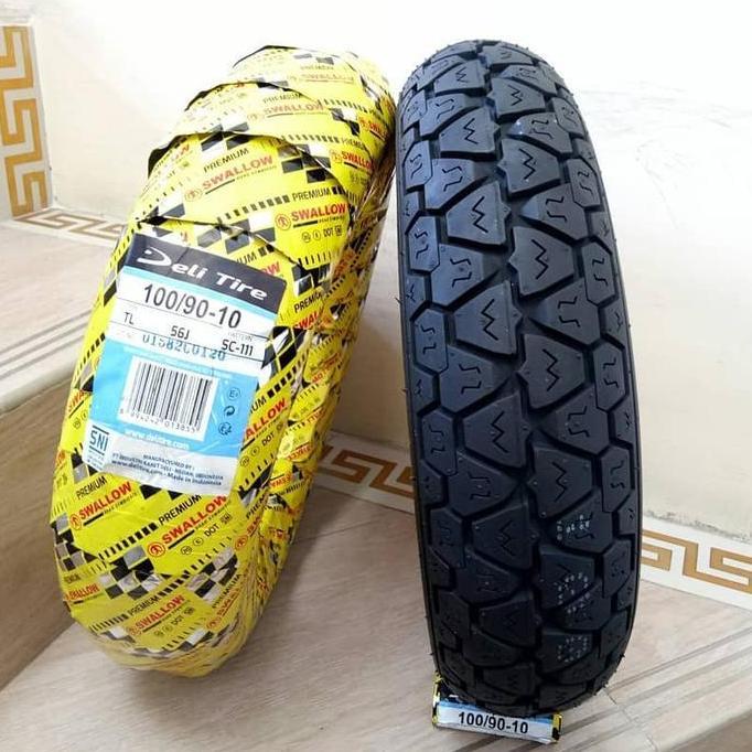 Promo ban swallow delitire deli tire SC111 SC 111 Ring 10 100/90 vespa px Diskon