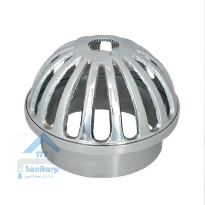 Clafour- Roof Floor Drain 2.5 Inch Kuningan- Saringan Got Talang Air Atap Atas Floor Drain Drainer S