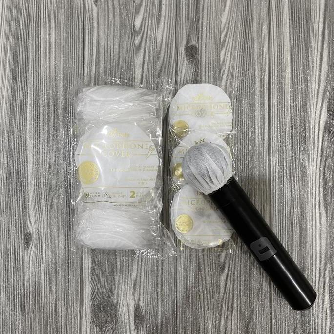 Volwe- Sarung Mic 500Pcs Cover Mic Jollypoly/ Pelindung Microfon Karaoke