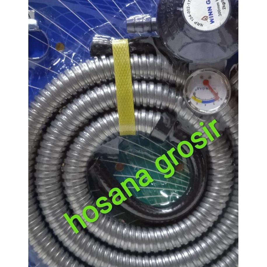 Selang Gas Paket + Regulator / Selang Gas Win Set / Selang Gas Win