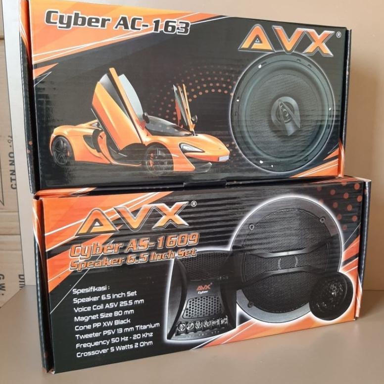 PROMO PAKET SPEAKER AUDIO MOBIL SPLIT AVX Cyber AS-1609 + SPEAKER COAXIAL AVX Cyber AC-163
