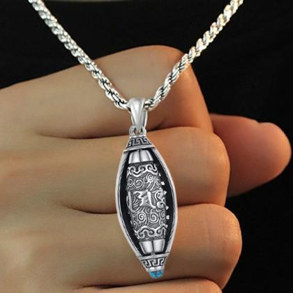 Kalung Liontin Mantra Gantulan Kalung Rantai Kalung Liontin Kalung Hindu Gantungan Kalung Pria Keren