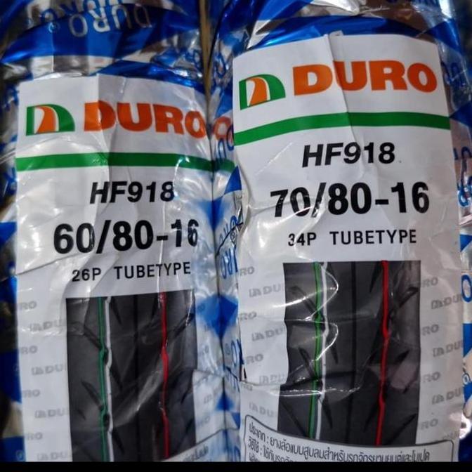 Terlaris Ban Duro Ring 16 Set Depan Belakang 60/80 70/80 Made In Thailand
