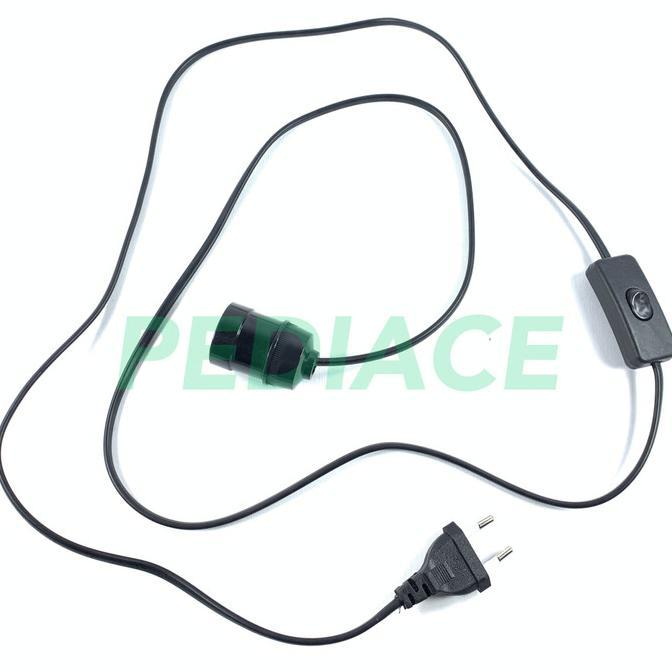 Bisadisini- Fitting Lampu Gantung Broco Fitting E27 Dengan Kabel Saklar On/Off
