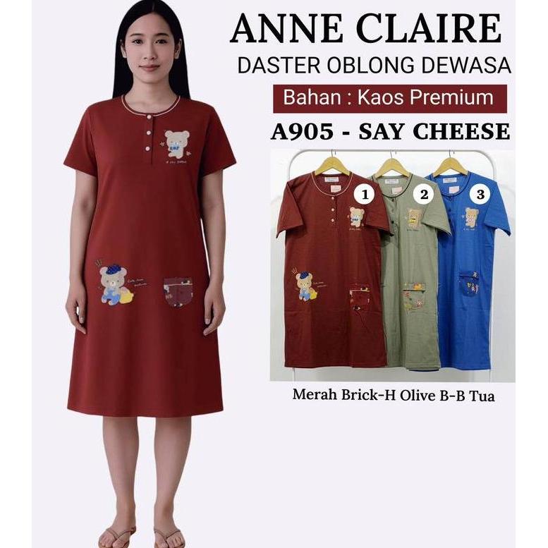 Anne Claire | Dt Daster Lengan Pendek All Size Anne Claire Bumil Busui Oblong Baju Tidur Mamasize