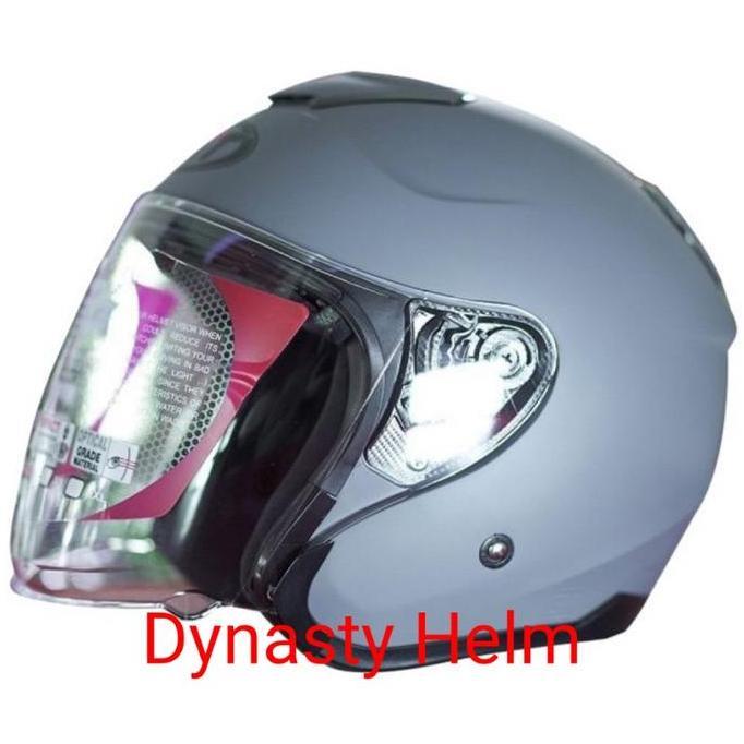 TERBARU - KYT KYOTO SOLID MATT GORILLA GREY