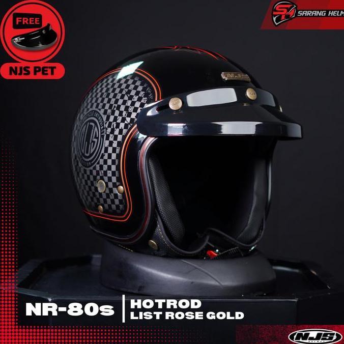 NJS NR80's Hotrod - Helm Retro | NJS | NR80S | NJS NR | NR Hotroad | Motif Hotroad | NJS Bogo | Helm