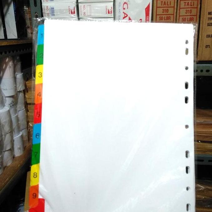 Dicdoc- Divider Bantex 6240 A4 1-10 / Pembatas Kertas