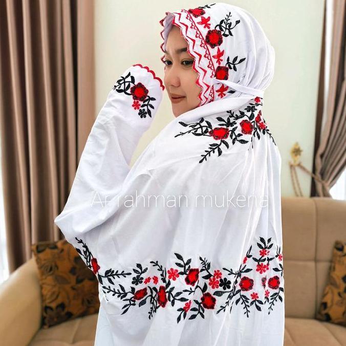 Disiniaja- Mukena Dewasa Terusan Motif Fatya Faela - Mukena Terusan Bordir Santri Mukena Lajuran Muk