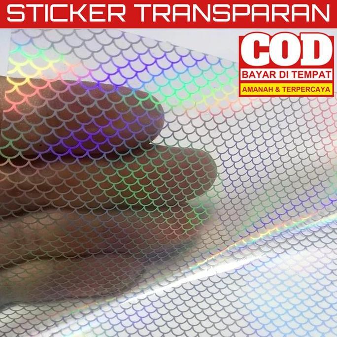 FINESSE Stiker Hologram Sisik Ikan Transparan Metal Jig Lure Umpan Umpan