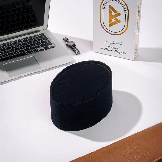 Termurah / Hot Sale Peci Songkok Kopyah Tanpa Pin Akrilik Polos Merk Kabumian Hitam Muslim Custom Ko