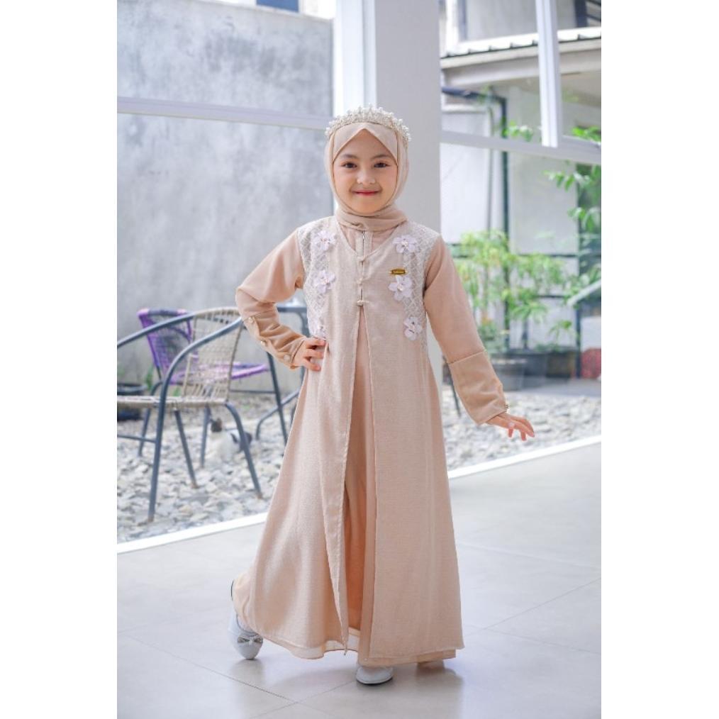 AISHA KIDS ( SET KIMAR ) GAMIS ANAK TERBARU DARI UMUR 3-12 THN  BAJU GAMIS ANAK KEKINIAN BAJU GAMIS 