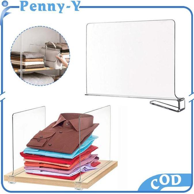 SOORIM Sekat Rak Lemari Akrilik Sekat Lemari Pakaian Sekat Lemari Buku