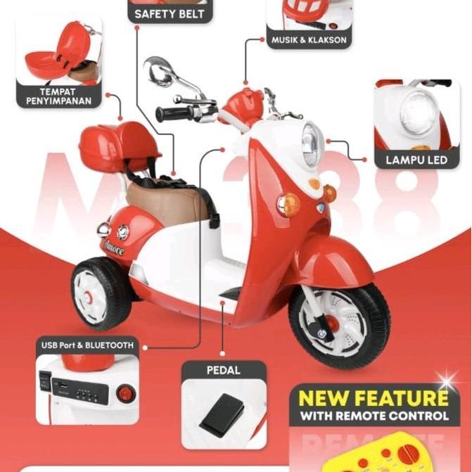 Motor Aki Anak Pmb Scoopy M338 / M 338 Ada Remote Allshop