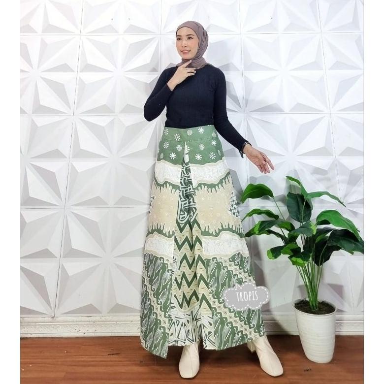 CUCI GUDANG CELANA KULOT LAYER MOTIF IKAN CELANA BATIK TUMPUK KERJA KANTORAN BAWAHAN KEBAYA CELANA P