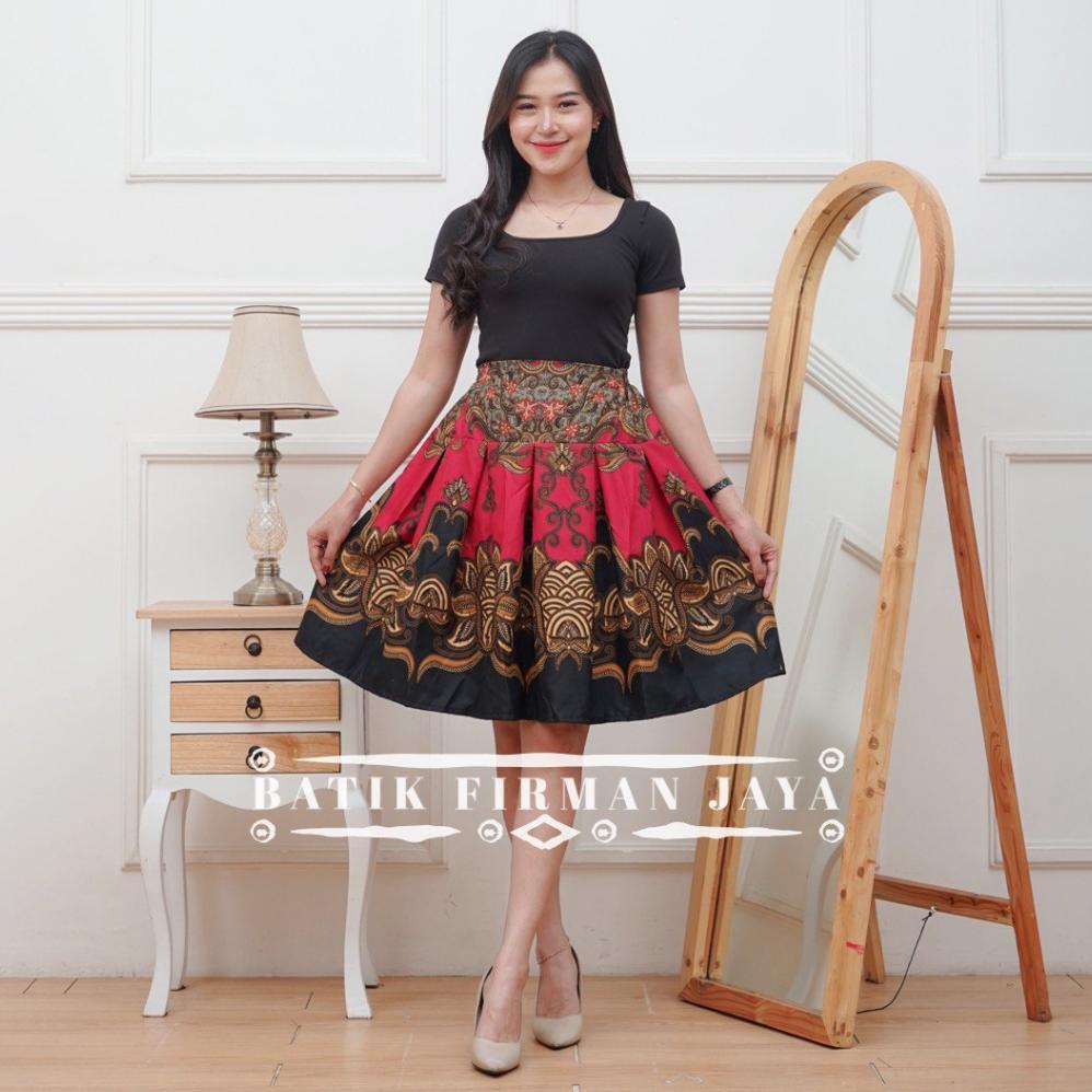 SALE BULAN INI FJ BUSANA rok batik pendek modern wanita dewasa pinggang karet rok wanita kekinian se