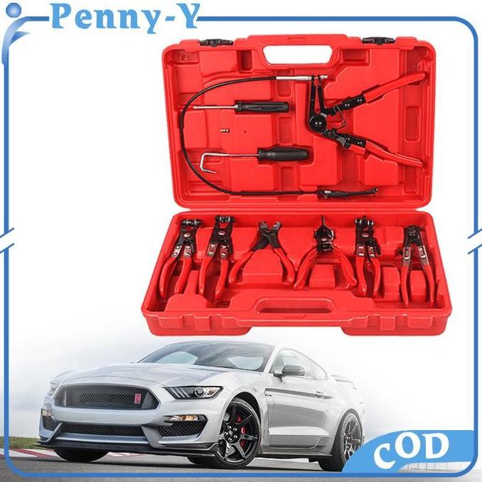 SOORIM 9pcs Tang Pembuka Klem Selang Tang Penjepit Pipa Air Mobil Tang Klem Selang Air Minyak Bakar 