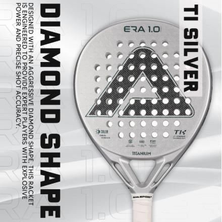 Raket Padel Amasport Era 1.0 Titanium Original 18K Carbon, Power Rebound