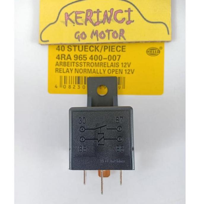 RELAY HELLA KAKI 4 12V 30A - RELAY KLAKSON HELLA - RELAY LAMPU HELLA