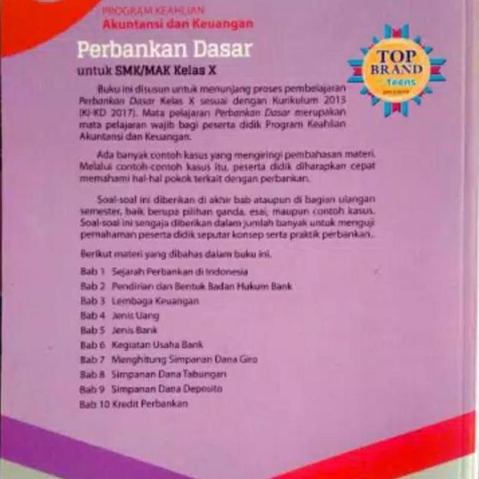 BUKU PERBANKAN DASAR SMK/MAK 1 kelas 10 / X. Edisi K13 KI-KD