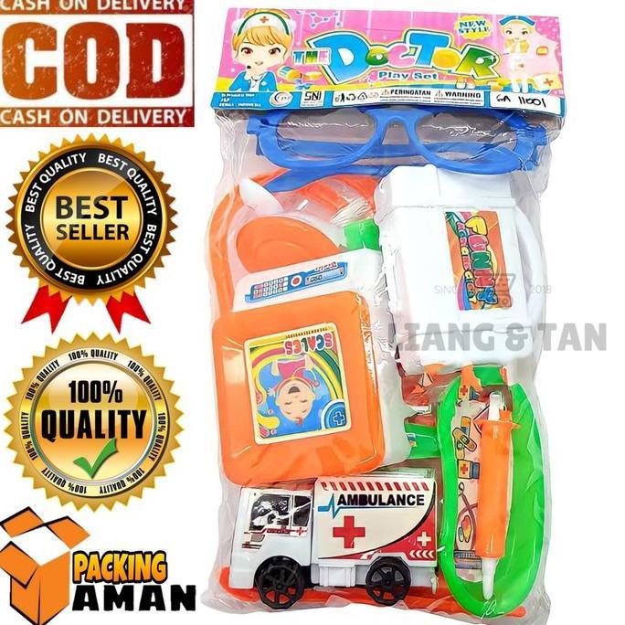 Promo Mainan Anak Doctor Dokter Dokteran Mobil Ambulance Set Mainan Edukasi Anak Sni / Mainan Anak L