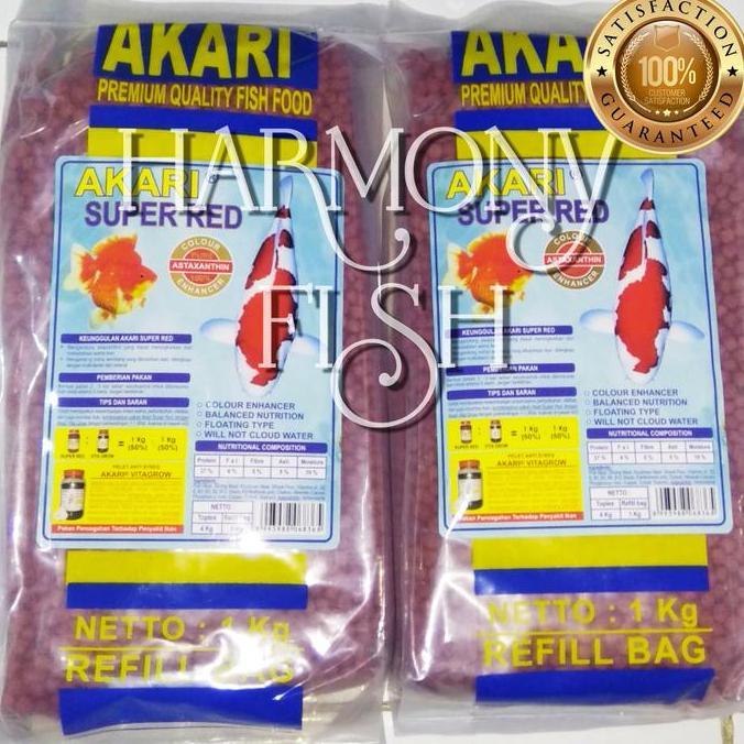 Fishboy- Akari Super Red Refill Bag 1Kg 5Mm Pelet Pakan Ikan Koi Koki Louhan