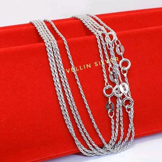 Kalung Perak Pria Wanita Model Tambang Silver 925 Asli