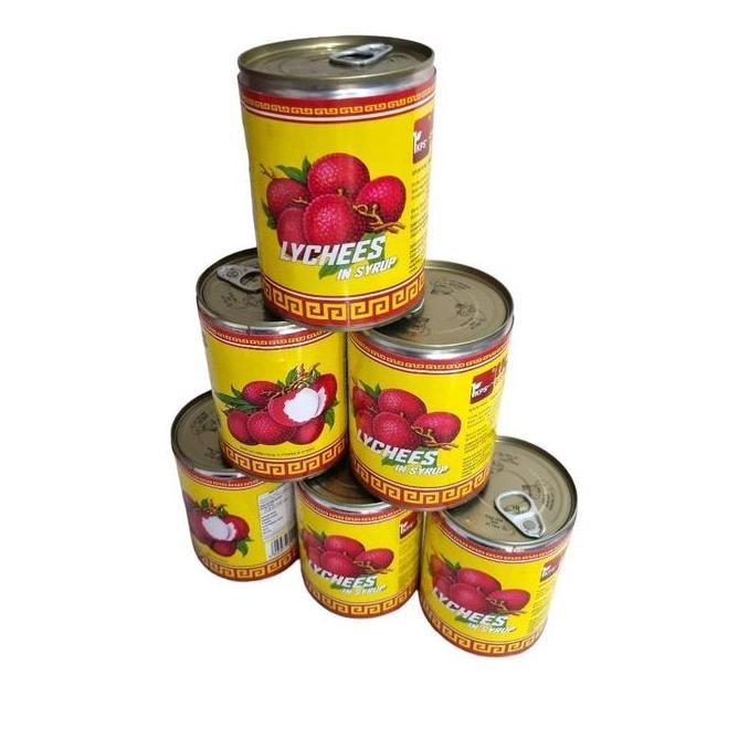 Fnbb- Buah Sirup Leci Lychee Lecy Lechy Longan Cokctail Syrup Kaleng Herring Harvest Delight Ikps 56
