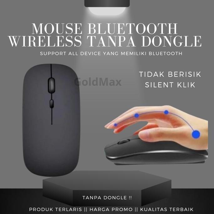 Mouse Bluetooth Wireless Tanpa Dongle Usb Silent