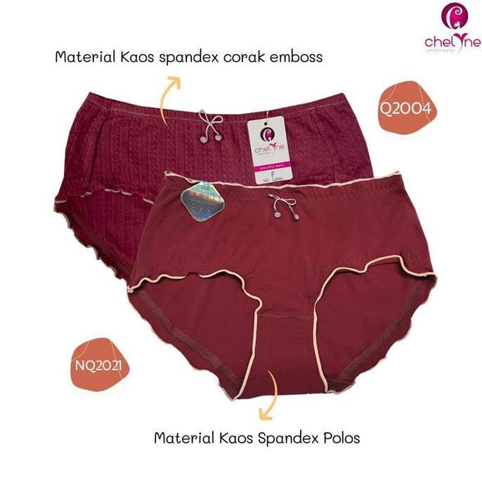 Chelyne Cd Wanita Q2004 Spandex Corak / Nq2021 Spandex Polos - Model Paha Neci