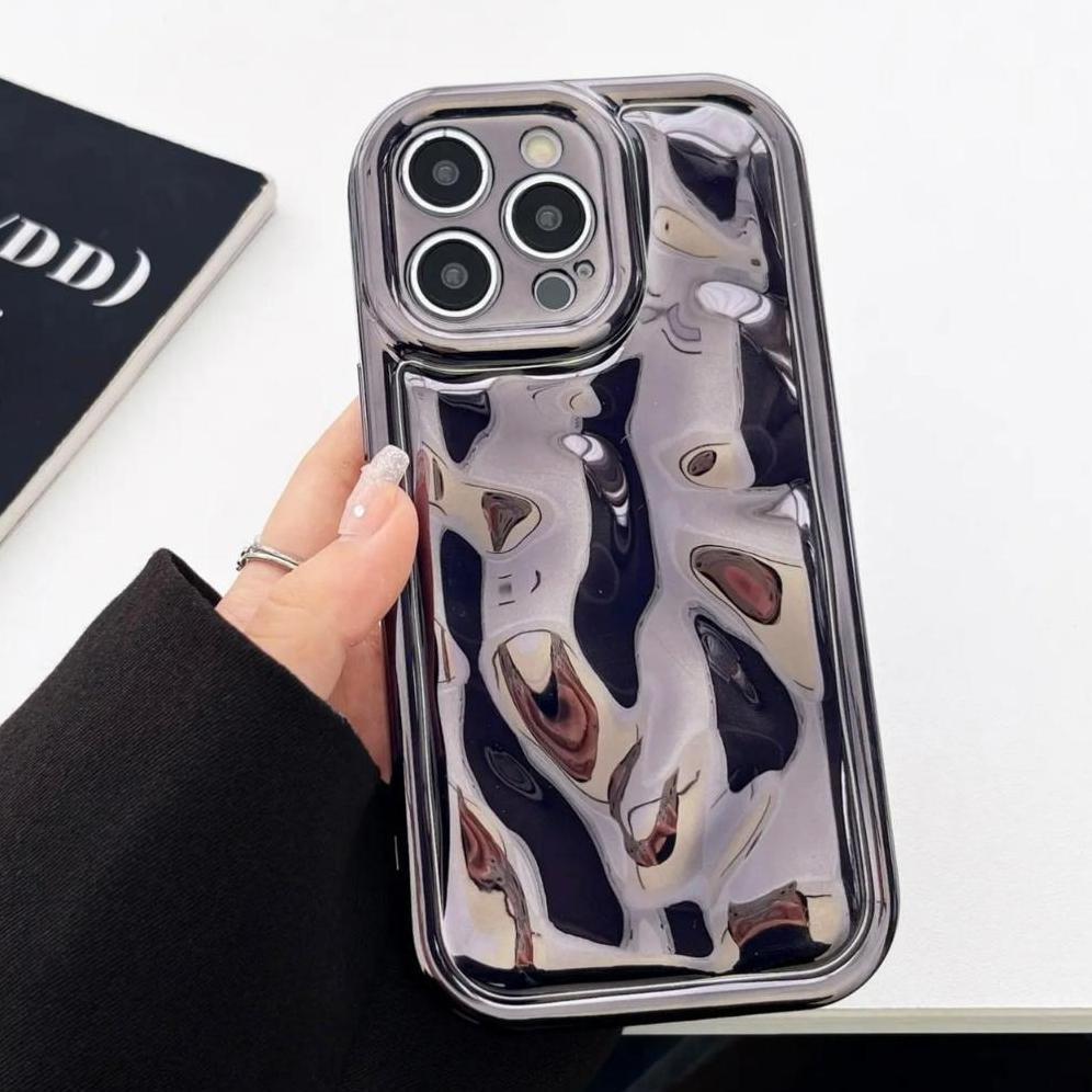 CUCI GUDANG Meteorite Texture Full Lenscover Case Iphone - Softcase/Casing Hp Iphone Compatible For 
