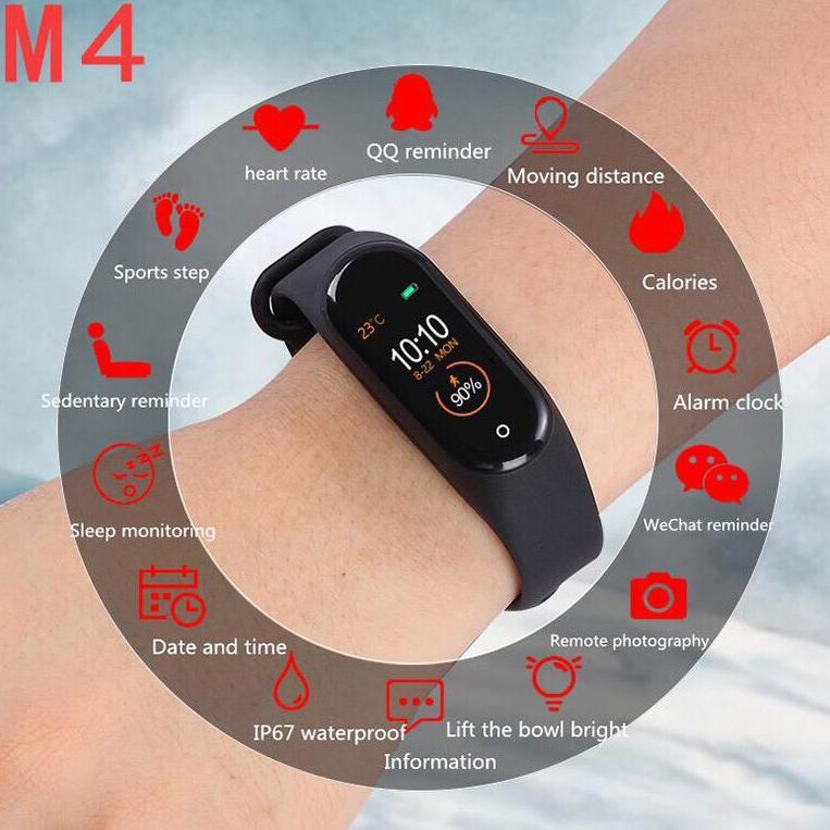 PROMO Smartwatch M4 Smartband Anti Air Support Android dan iOs Fitur Lengkap