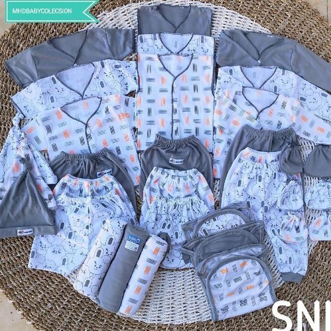 Termurah / Hot Sale Paket Lahiran Bayi Newborn 0-3Bulan Lengkap Baju Celana Popok Sartaki Topi Seri 
