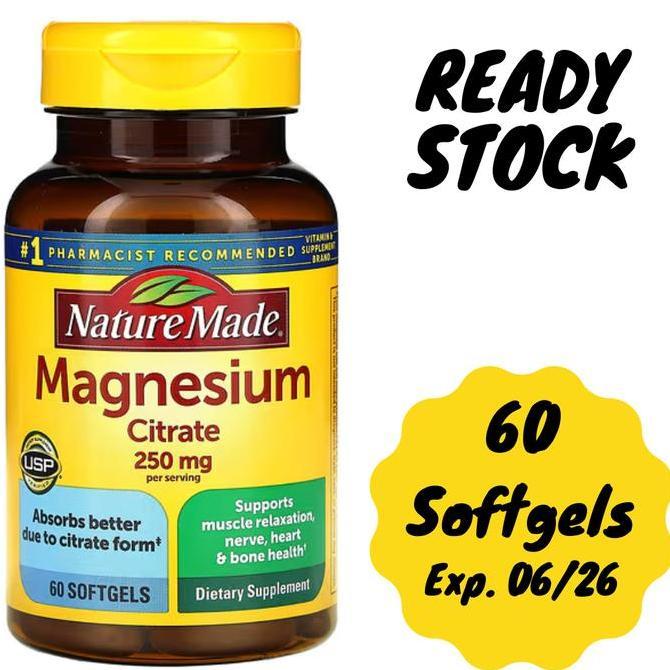 Nature Made Magnesium Citrate 250mg 60 Softgels