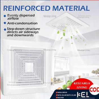 HOT SALE Exhaust Fan Kipas Angin Hexos Fan / Exhaust Fan Plafon 28.5cm/24cm /20cmExhaust Fan Ceiling