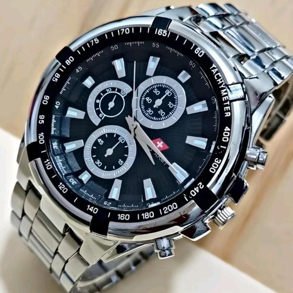 NEW PROMO Jam Tangan Rantai Pria Besar Sporty Keren Terbaru Kekinian