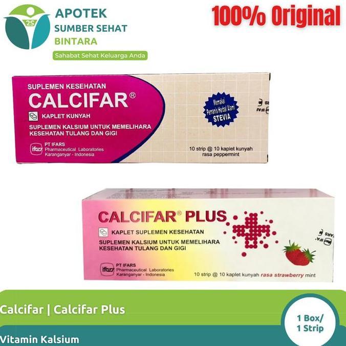 Calcifar | Calcifar Plus Suplemen Kalsium Praktis Kunyah