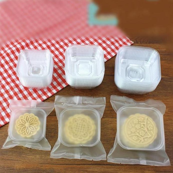 Plastik Kue Mooncake Polos Transparent Doff PM7502