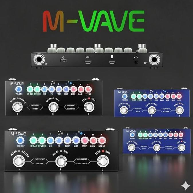 kikigrosir98 - efek gitar bass m-vave cube baby soundcard multi effects pedal multi efek cuvave musl