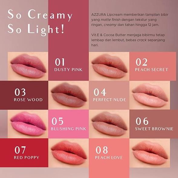 Papupi- Azzura Matte Lipcream Lipstik Matte | Lip Cream