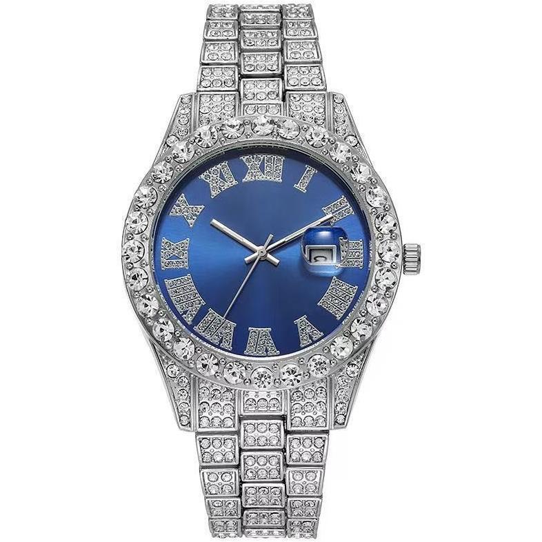 pengiriman cepat MJ SHOP88 LANGIT BERBINTANG JAM TANGAN PRIA TANGAN BARU PENUH DIAMOND PERMUKAAN ROM