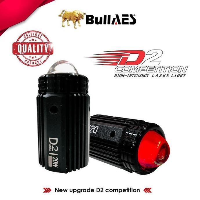 Promo ORIGINAL BULLAES D2 LASER 20 WATT BULLAES WATERPROOF | LAMPU TEMBAK LASER AES | LAMPU KABUT 2 